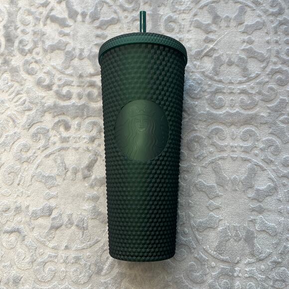 Starbucks Dark Green Matte Holiday 24oz Tumbler - Picture 1 of 6